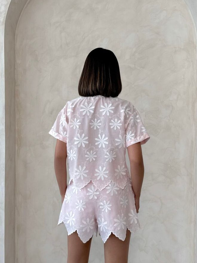 Topshow Pink Casual High Waist Paper Bag Shorts Wholesale Clothing Preppy