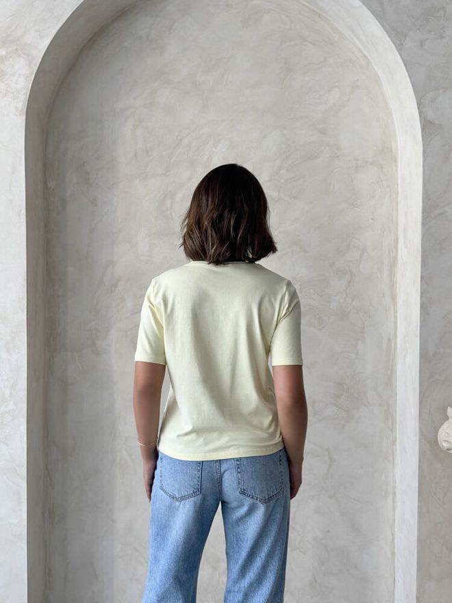 Topshow Blusa Casual Amarela Com Estampa Floral E Mangas Curtas Roupas por atacado Elegante