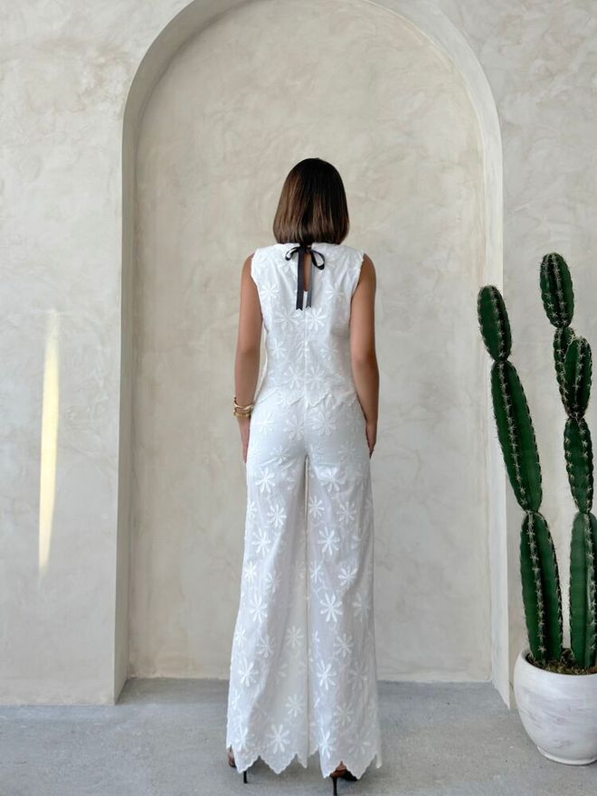 Topshow White Boho Flared Maxi Skirt With Drawstring Wholesale Clothing Boho