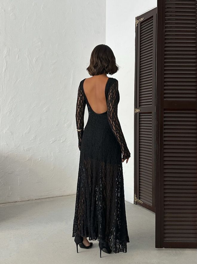 Topshow Lace Dress Black Wholesale Clothing No Fabric