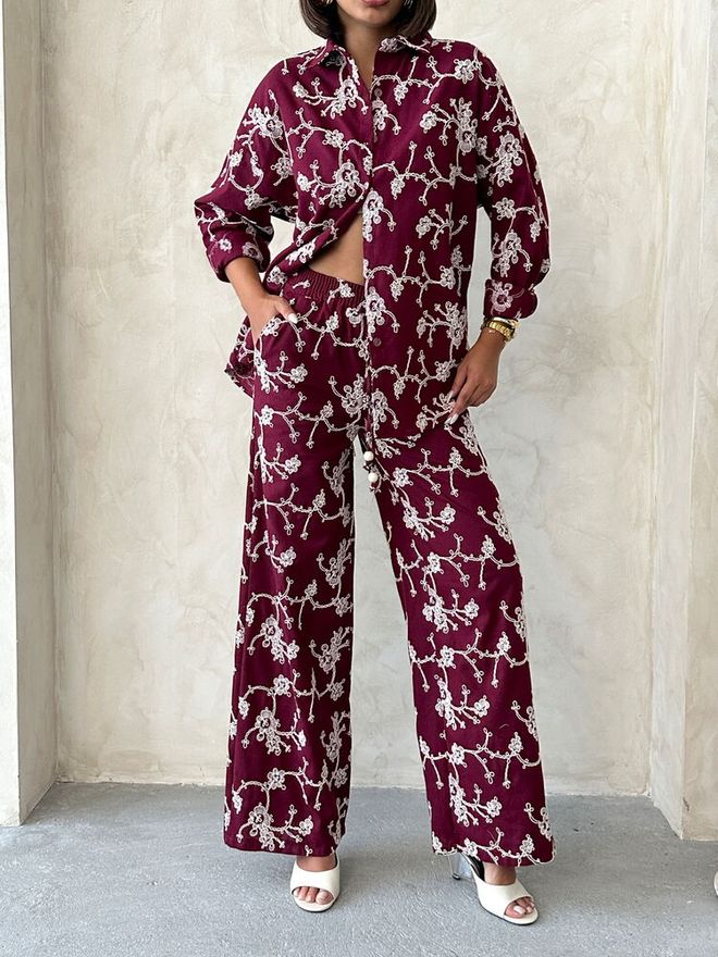 Topshow Бордо Ежедневен Елегантен Дрехи на едро Улична мода