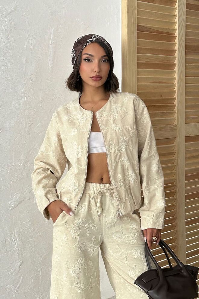 Topshow Chaqueta Casual De Negocios Y Fiesta Beige Elegante Ropa al por mayor Modesto