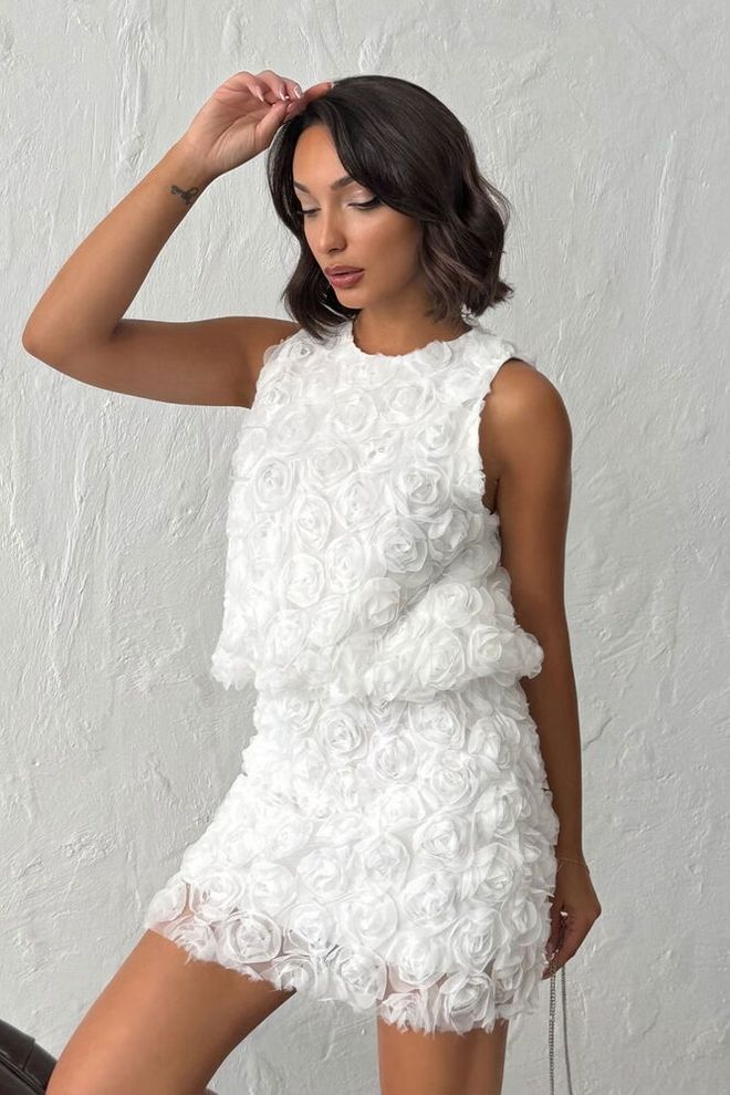 Topshow Blouse Sans Manches Fendue Rose Crème Vêtements en gros 0