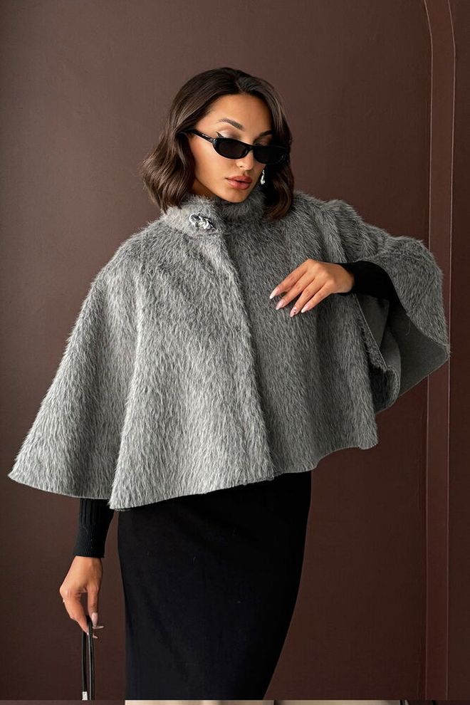 Topshow Blouson Gris Élégant Oversize Surchemise Vêtements en gros Décontracté