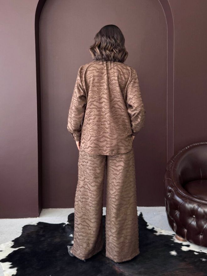 Topshow Brown Casual Streetwear Elegant Shirt Wholesale Clothing Streetwear