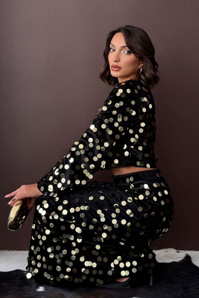 Topshow Schwarz Glam Sexy Elegant Formal Bleistift Maxi Hohe Taille Rock Großhandelskleidung Sexy