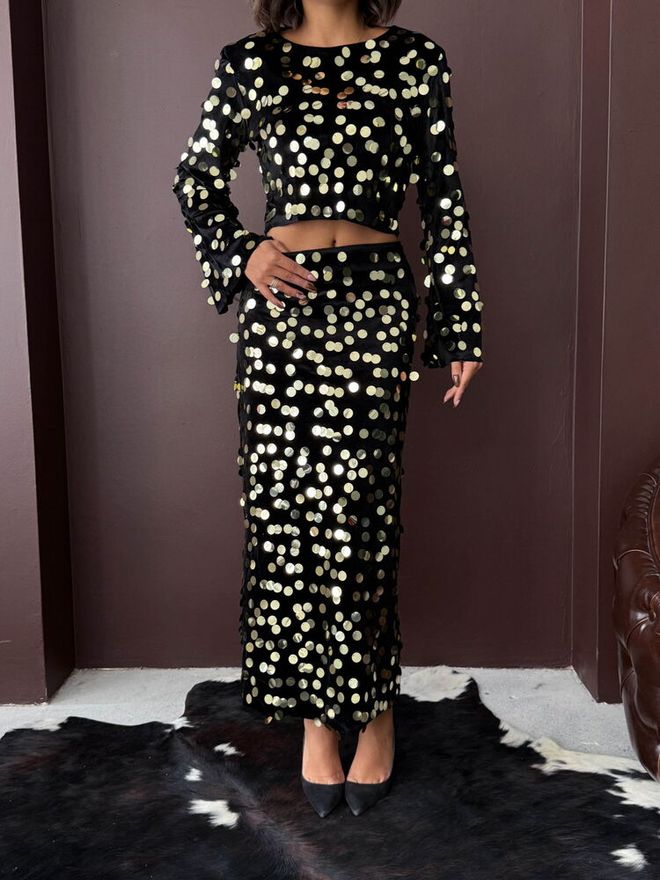 Topshow Čierna Glam Sexy Elegantný Formálny Puzdrové Maxi Vysoký Pás Sukňa Veľkoobchod s oblečením Narodeniny