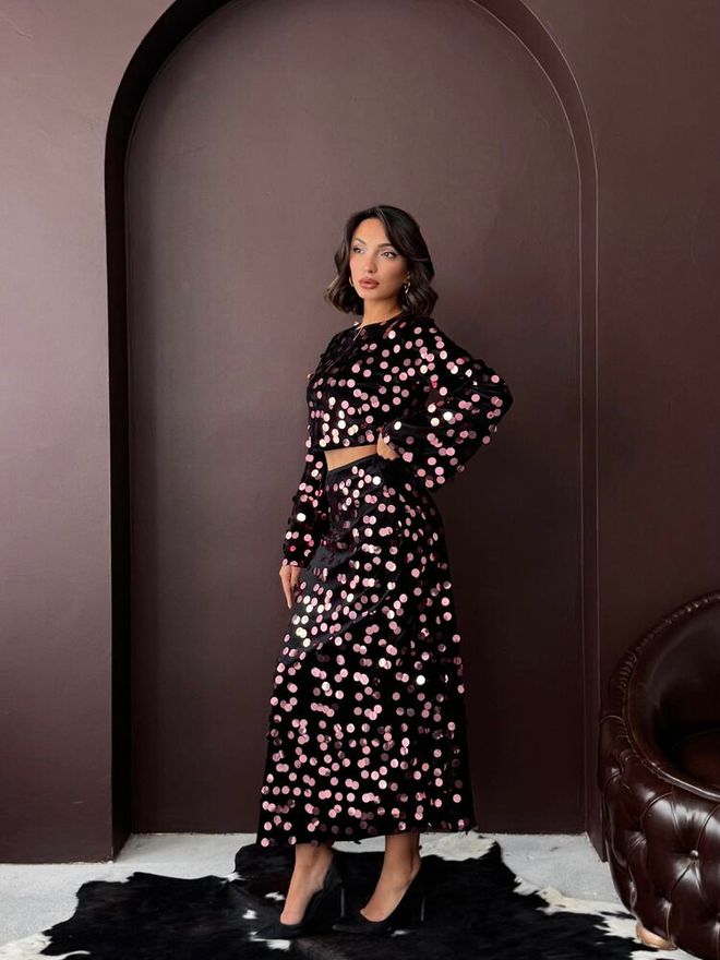 Topshow Black Elegant Glam Pencil Maxi Skirt Wholesale Clothing Birthday