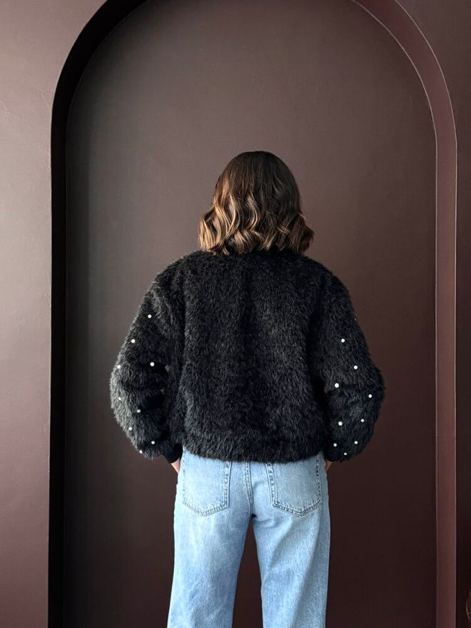 Topshow Black Bomber Jacket Wholesale Clothing Sexy