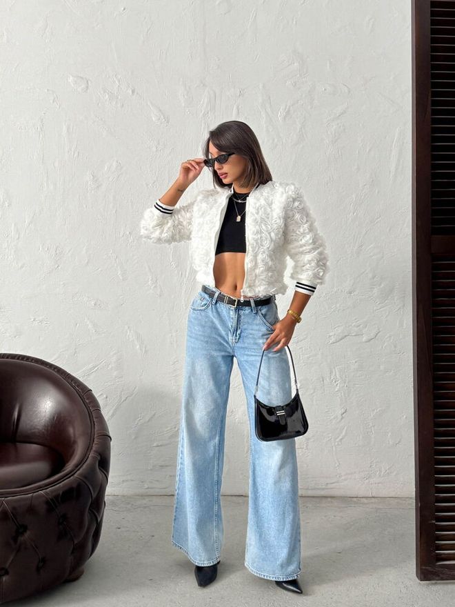 Topshow White Bomber Jacket Wholesale Clothing Lounge