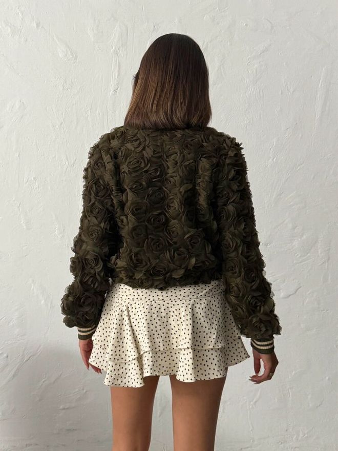 Topshow Green Bomber Jacket Wholesale Clothing Boho