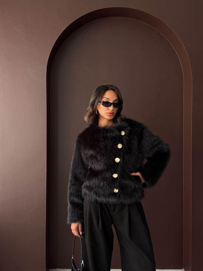 Topshow Black Double Breasted Blazer Jacket Wholesale Clothing 1