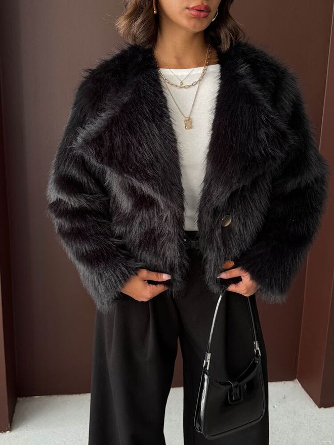 Topshow Black Double Breasted Blazer Jacket Wholesale Clothing Fall