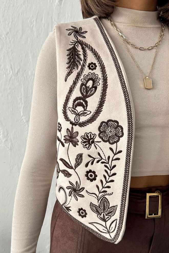 Topshow Μπεζ Boho Casual Κομψό Σοδειά Ρετρό Αμάνικο Μπλουζάκι Χονδρικό εμπόριο ενδυμάτων Άνοιξη
