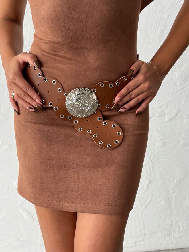 Topshow Καφέ Bodycon Μίνι Φόρεμα Με Μανίκια Καπέλο Χονδρικό εμπόριο ενδυμάτων Άνοιξη