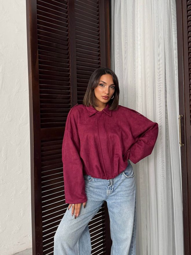 Topshow Jas Bordeauxrood Met Ritssluiting Groothandel Kleding 1