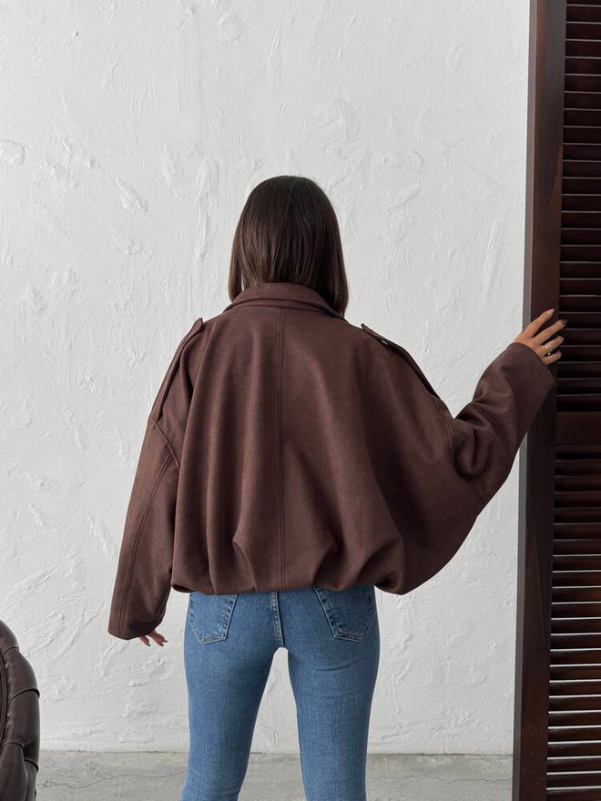 Topshow Bruine Jas Overhemd Met Snapsluiting En Puntkraag Groothandel Kleding Vintage
