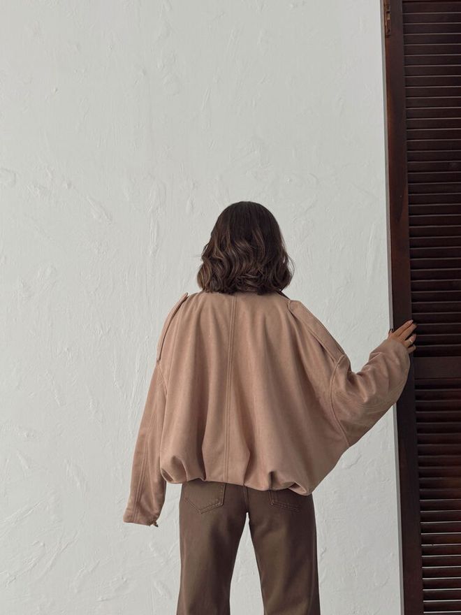 Topshow Jaqueta Sobrecamisa Bege Com Colar De Pontas Roupas por atacado Vintage