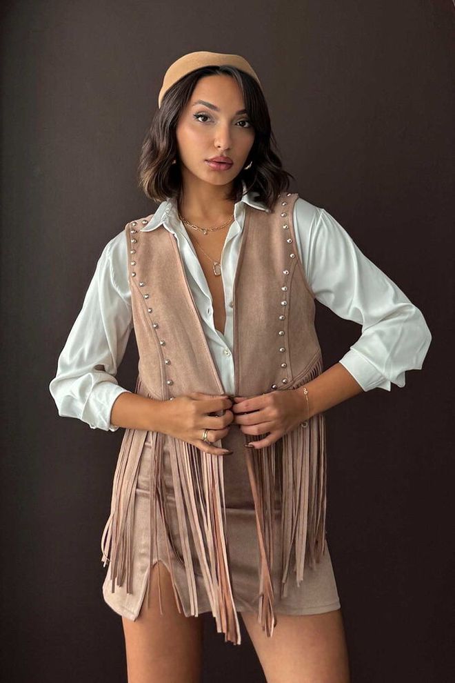Topshow Μπεζ Boho Casual Μακρύ Αμάνικο Μπλουζάκι Χονδρικό εμπόριο ενδυμάτων Casual