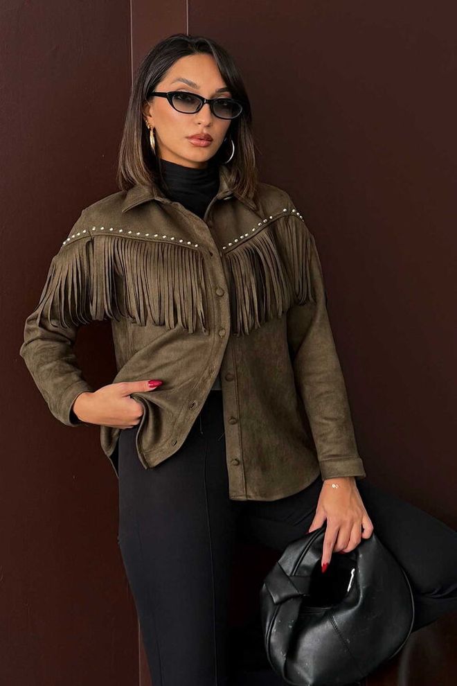 Topshow Rudas Shacket Švarkas Didmeninė prekyba drabužiais Kokteilinė