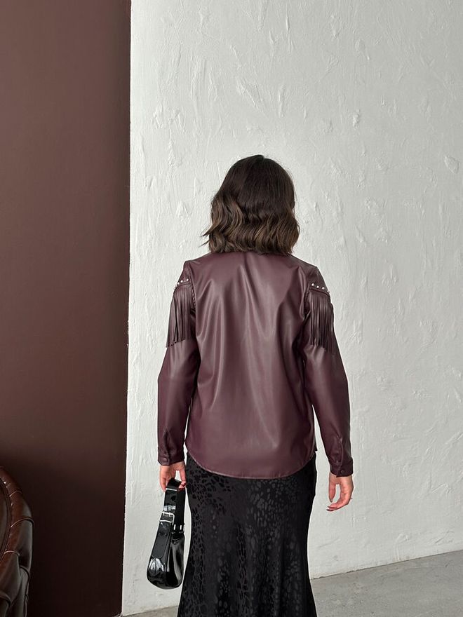 Topshow Camisa Castanho Western Casual Elegante Roupas por atacado Ocidental