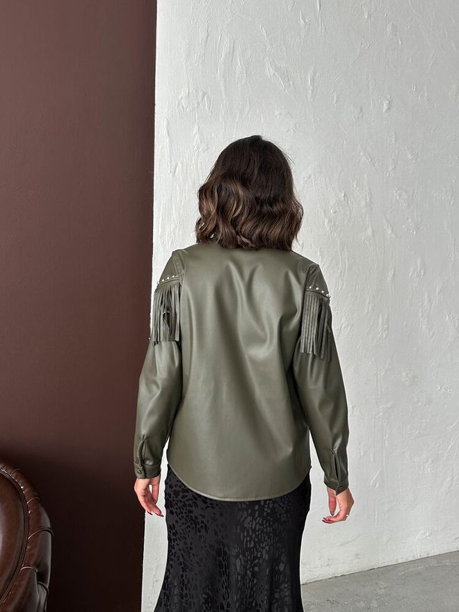 Topshow Camisa Verde Western Casual Streetwear Elegante Roupas por atacado Roupa de rua