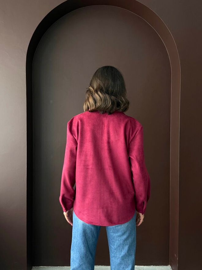 Topshow Рубашка Бордовый Красный Повседневный Элегантный Этнический Оптовая продажа одежды Этнический