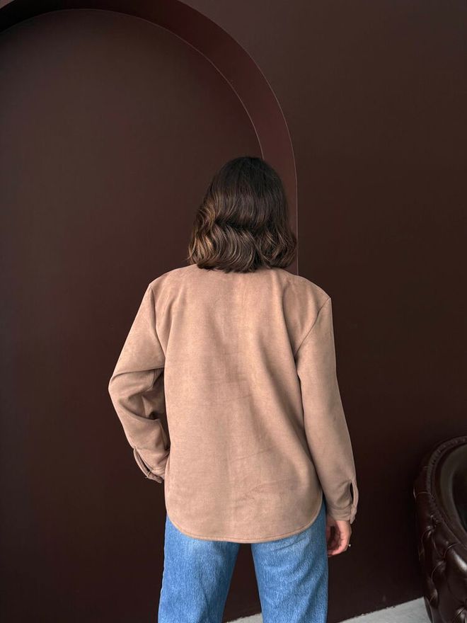 Topshow Καφέ Casual Κομψό Γεωμετρικό Πουκάμισο Με Γιακά Πόλο Χονδρικό εμπόριο ενδυμάτων Κομψό