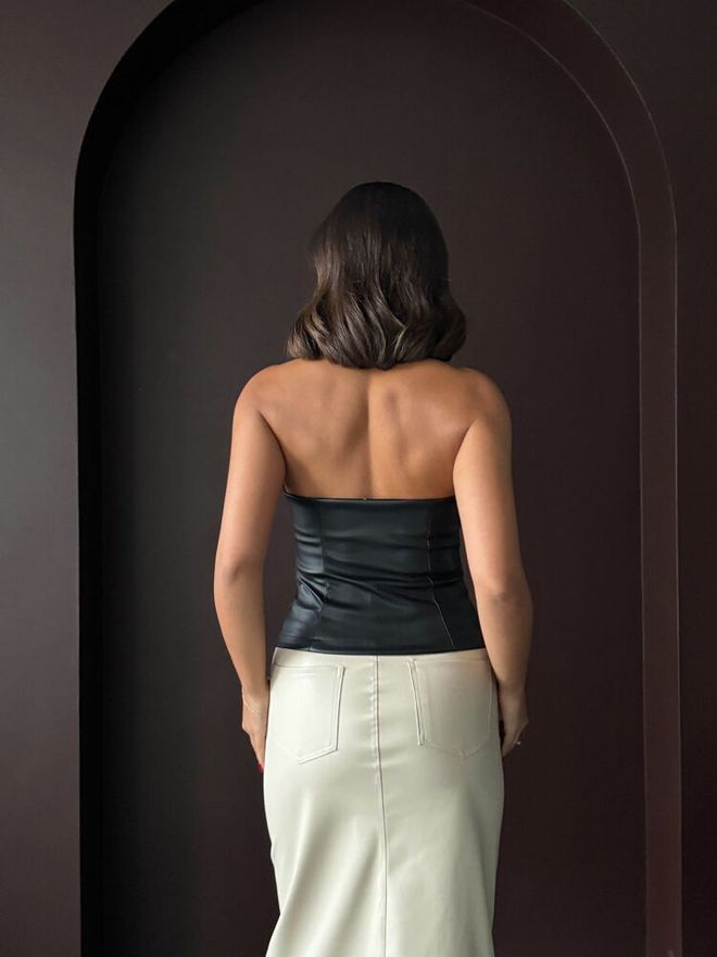 Topshow Black Sexy Elegant Fitted Vest Wholesale Clothing Sexy