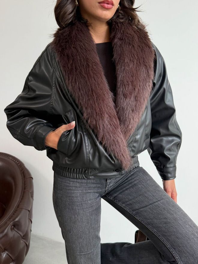 Topshow Black Vintage Oversized Wrapover Jacket Wholesale Clothing Fall