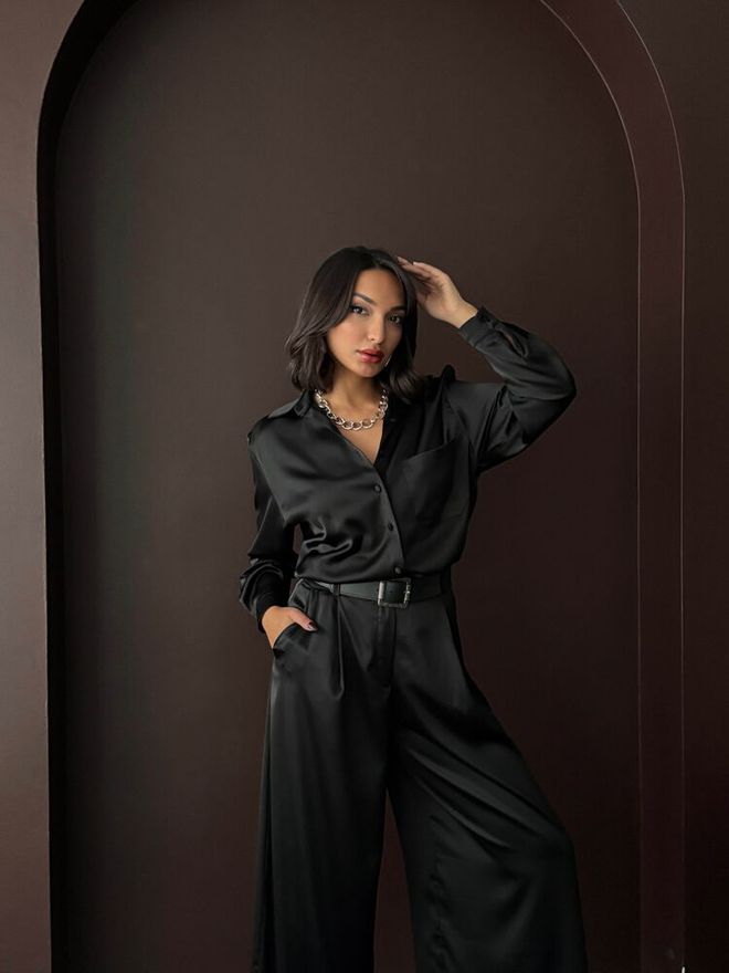 Topshow Black Elegant Formal Shirt Wholesale Clothing 1