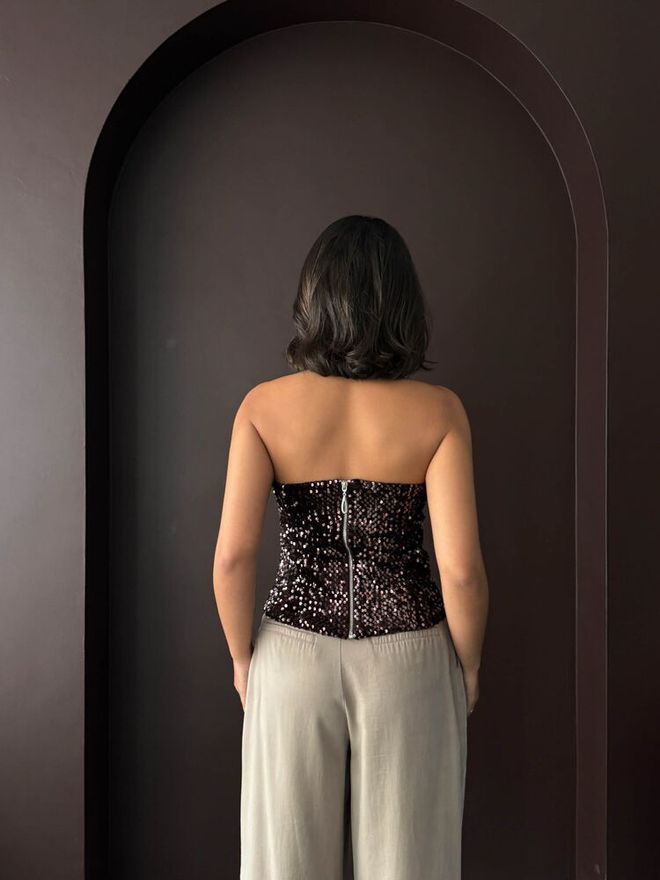 Topshow Negru Sexy Glam Elegant Bluză Îmbrăcăminte cu ridicata Glam