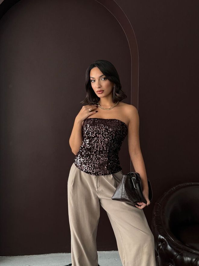 Topshow Negru Sexy Glam Elegant Bluză Îmbrăcăminte cu ridicata Zi de naștere