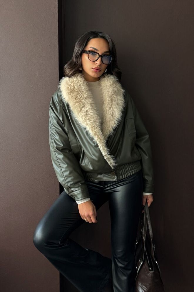 Topshow Green Vintage Bomber Jacket Wholesale Clothing Work