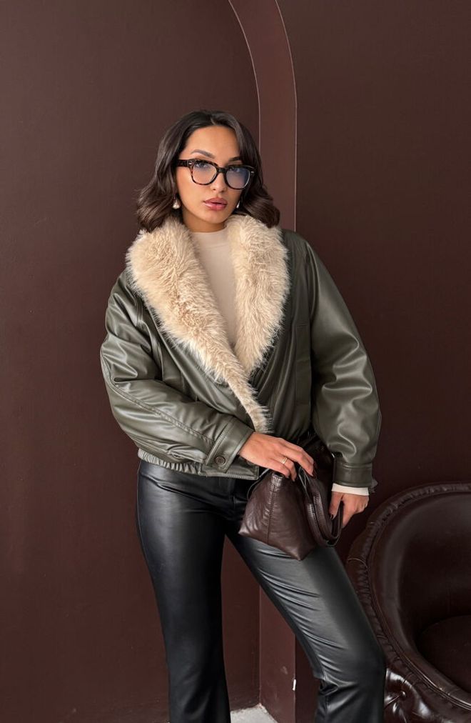 Topshow Green Vintage Bomber Jacket Wholesale Clothing 1