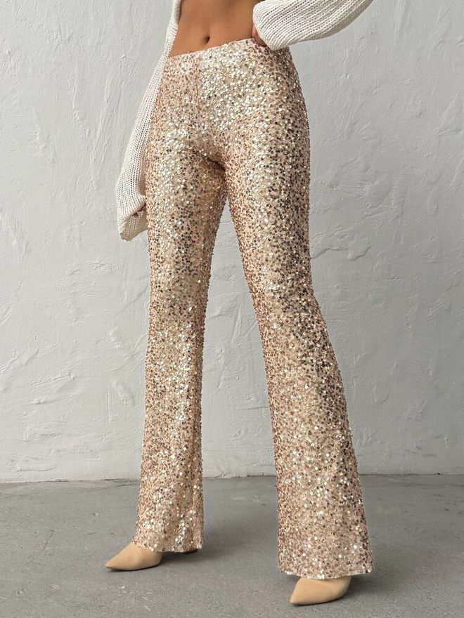 Topshow Zlatne Glamurozan Seksi Elegantan Formalni Hlače Veleprodaja odjeće Proljeće