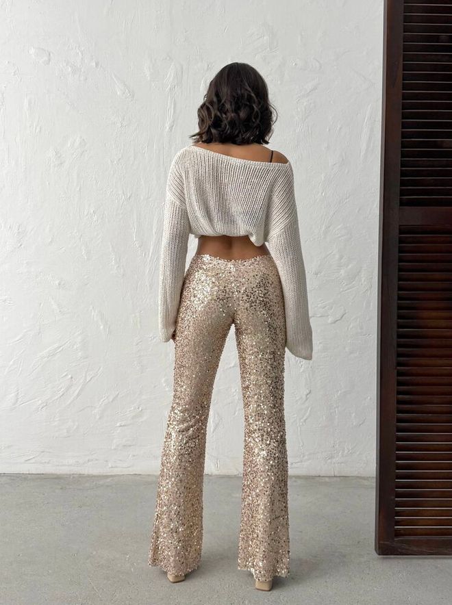 Topshow Zlatne Glamurozan Seksi Elegantan Formalni Hlače Veleprodaja odjeće Formalni