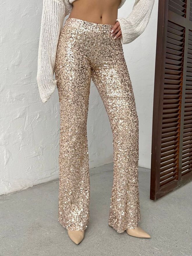 Topshow Zlatne Glamurozan Seksi Elegantan Formalni Hlače Veleprodaja odjeće Rođendan