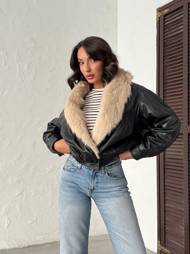 Topshow Čierna Vintage Jednorzadová Bunda Veľkoobchod s oblečením 1