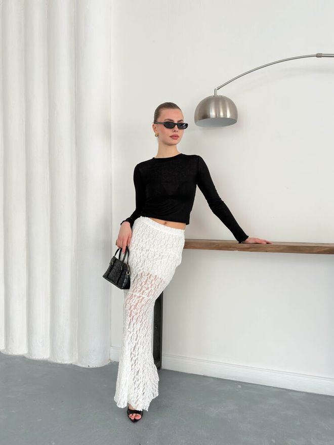 Topshow Lace Skirt Cream Wholesale Clothing Wedding