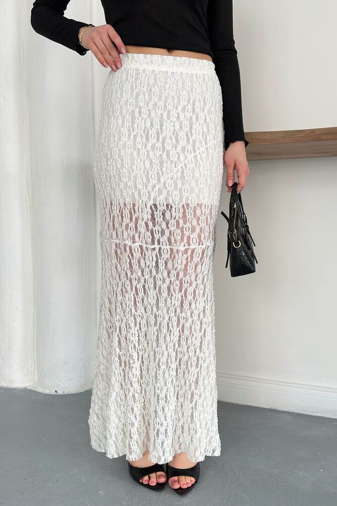 Topshow Lace Skirt Cream Wholesale Clothing Summer