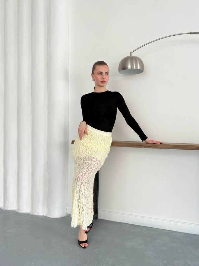 Topshow Lace Skirt Yellow Wholesale Clothing Birthday