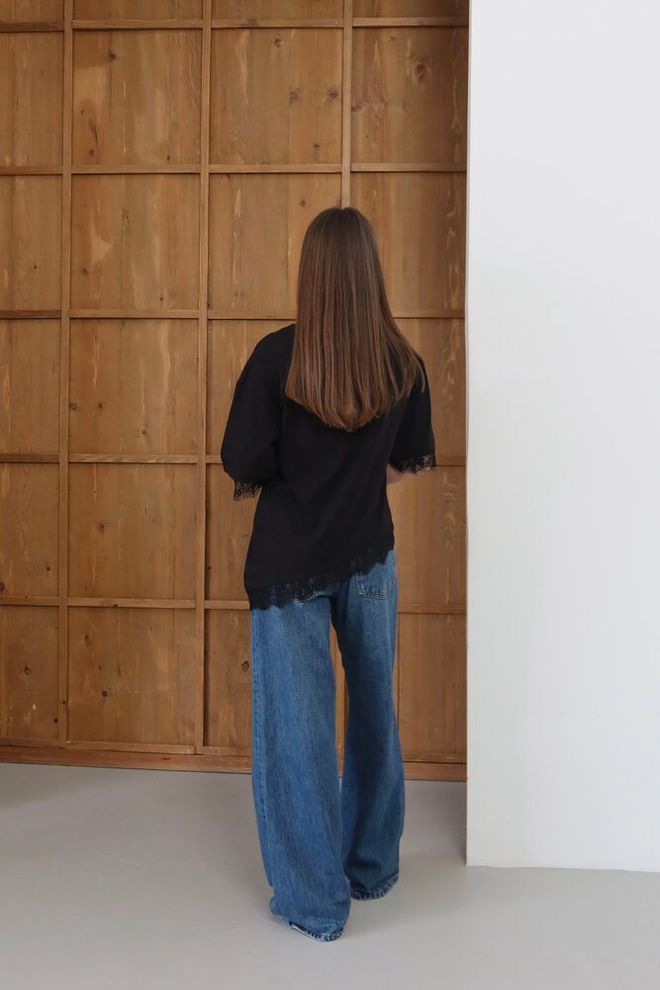 Topshow Black Casual Elegant Blouse For Work & Party Wholesale Clothing Elegant