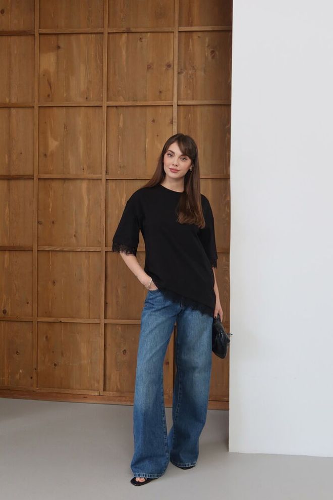 Topshow Black Casual Elegant Blouse For Work & Party Wholesale Clothing Lounge