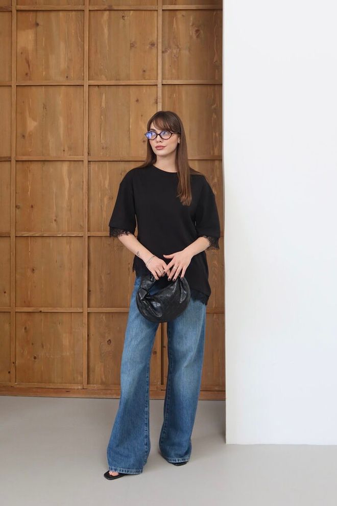 Topshow Black Casual Elegant Blouse For Work & Party Wholesale Clothing 1