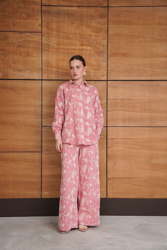 Topshow Pink Palazzo Pants Wholesale Clothing Lounge