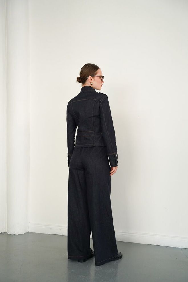 Topshow Black Single Breasted Vintage Zip Up Jacket Wholesale Clothing Vintage