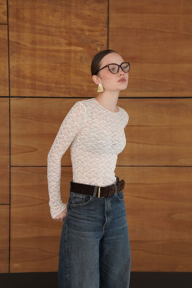 Topshow White Elegant Slim Fit Blouse Wholesale Clothing 1