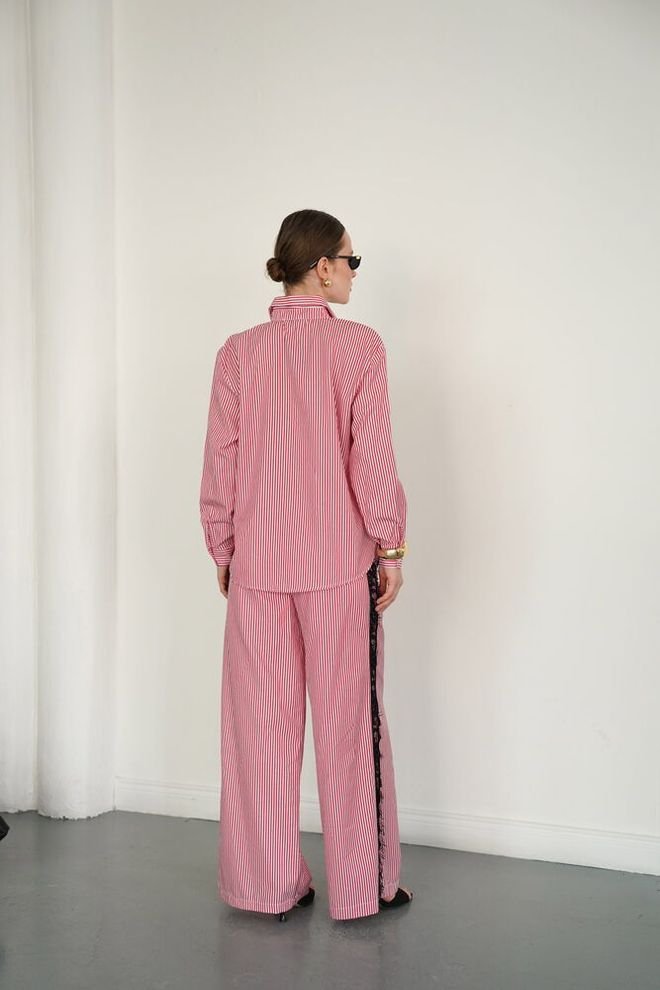 Topshow Pink Retro Casual Elegant Vintage Palazzo Pants Wholesale Clothing Vintage