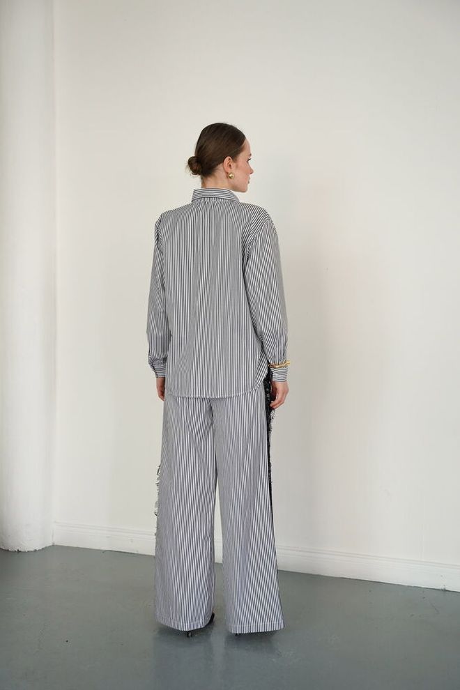 Topshow Black Elegant Formal Palazzo Pants Wholesale Clothing Elegant